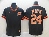 Giants 24 Willie Mays Black Throwback Jerseys,baseball caps,new era cap wholesale,wholesale hats